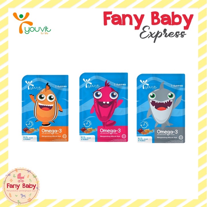 YOUVIT GUMMY OMEGA 3 ANAK  / 1 SAHCHET ISI 7 GUMMY (RANDOM)