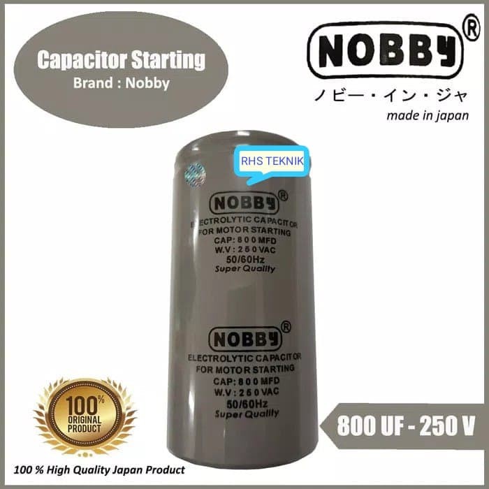 Kapasitor starting Nobby 800uf - 250V Capasitor