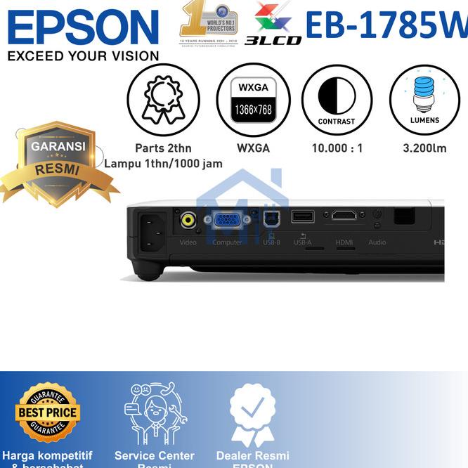 Mini Slim Proyektor Epson Eb-1785W Eb 1785 W Eb1785 Eb1785-W