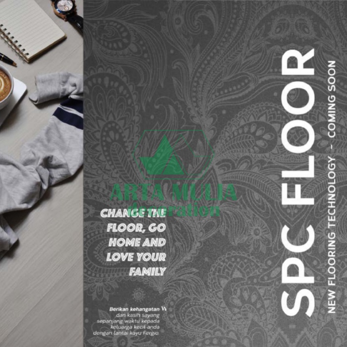 Lantai Kayu SPC 4mm FERGIO Premium SPC Flooring Lantai Kayu SPC