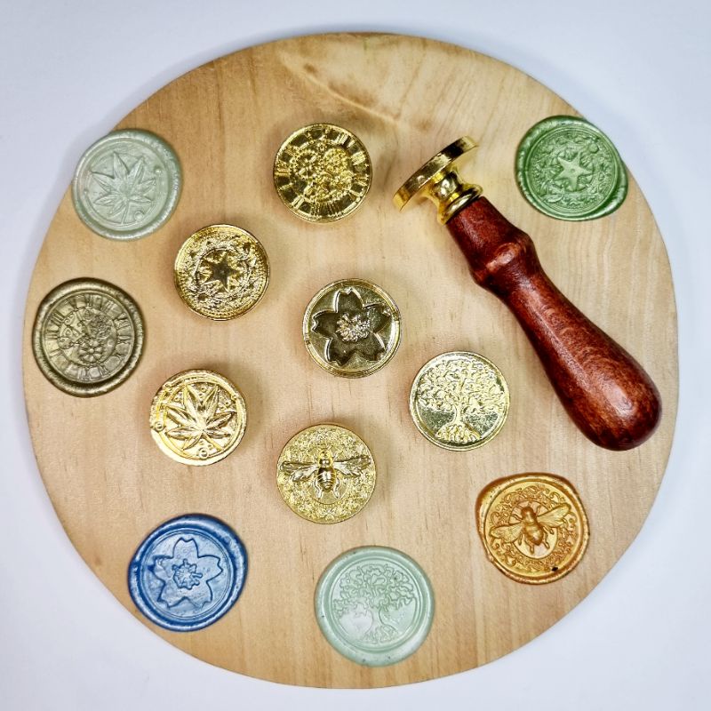 

Head Seal Wax Stempel Lilin Motif Bee Flower Star Clock Aesthetic // Dimino