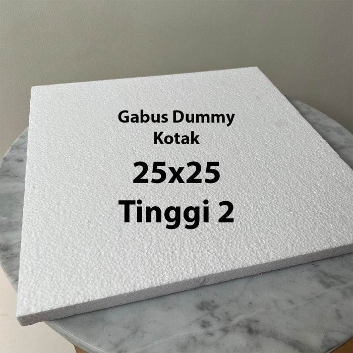 

Gabus Styrofoam Dummy Cake Alas Gabus Kotak tinggi 2 cm ukuran 25 cm
