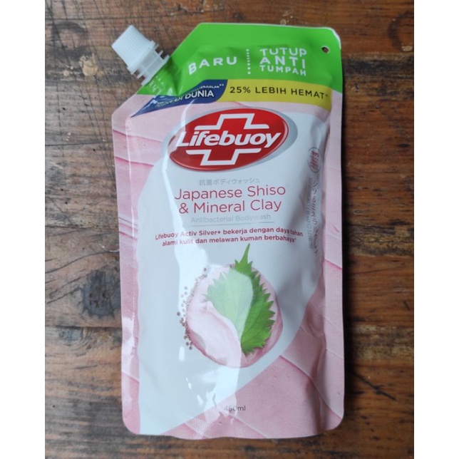 LIFEBUOY Sabun Mandi Cair Liquid Shiso &amp; Mineral Clay / Yoghurt Care 450ml