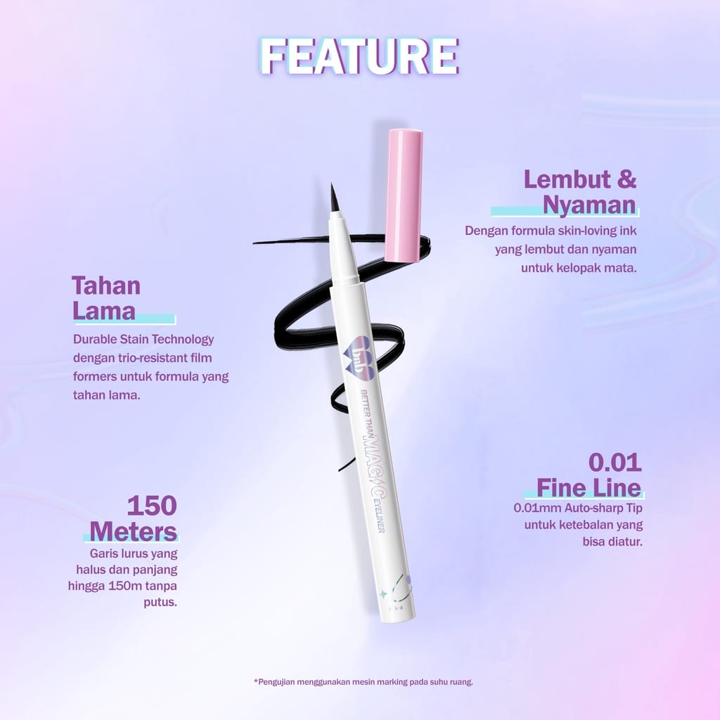 `ღ´ PHINKL `ღ´ BNB BARENBLISS BETTER THAN MAGIC EYELINER KUAS liquid mudah dipakai