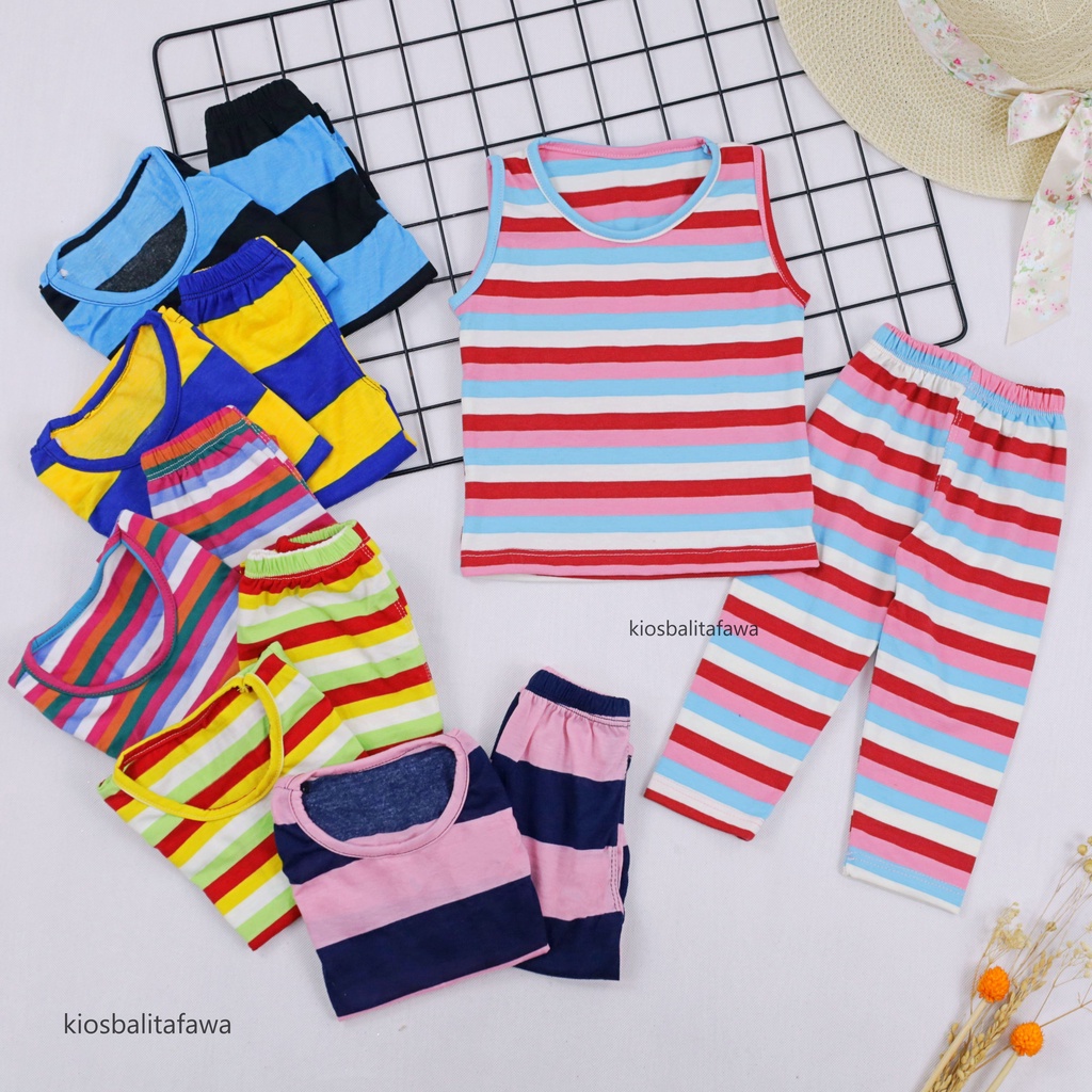 Setelan Sherly uk 0-12 Bulan / Baju Bayi Anak Perempuan Set Kaos Baby Tanktop Celana Panjang Legging