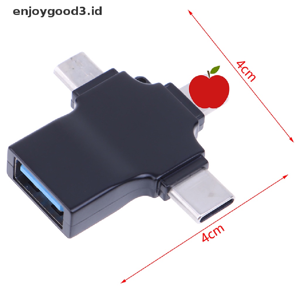 Adapter Konverter OTG 3 In 1 Usb 3.0 Tipe C Mikro Untuk Transmisi Data Wanita