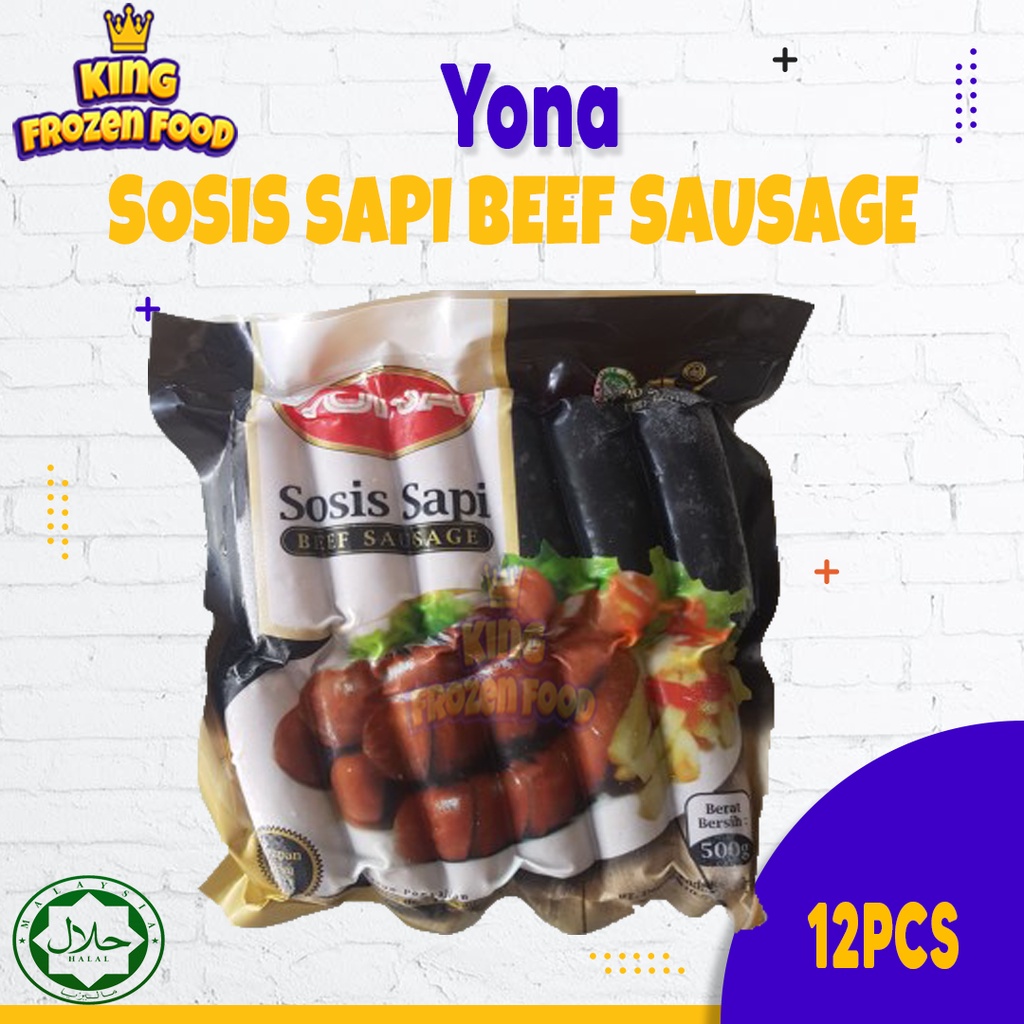 Yona Sosis Bakar Beef Sausage Isi 12pcs 500G