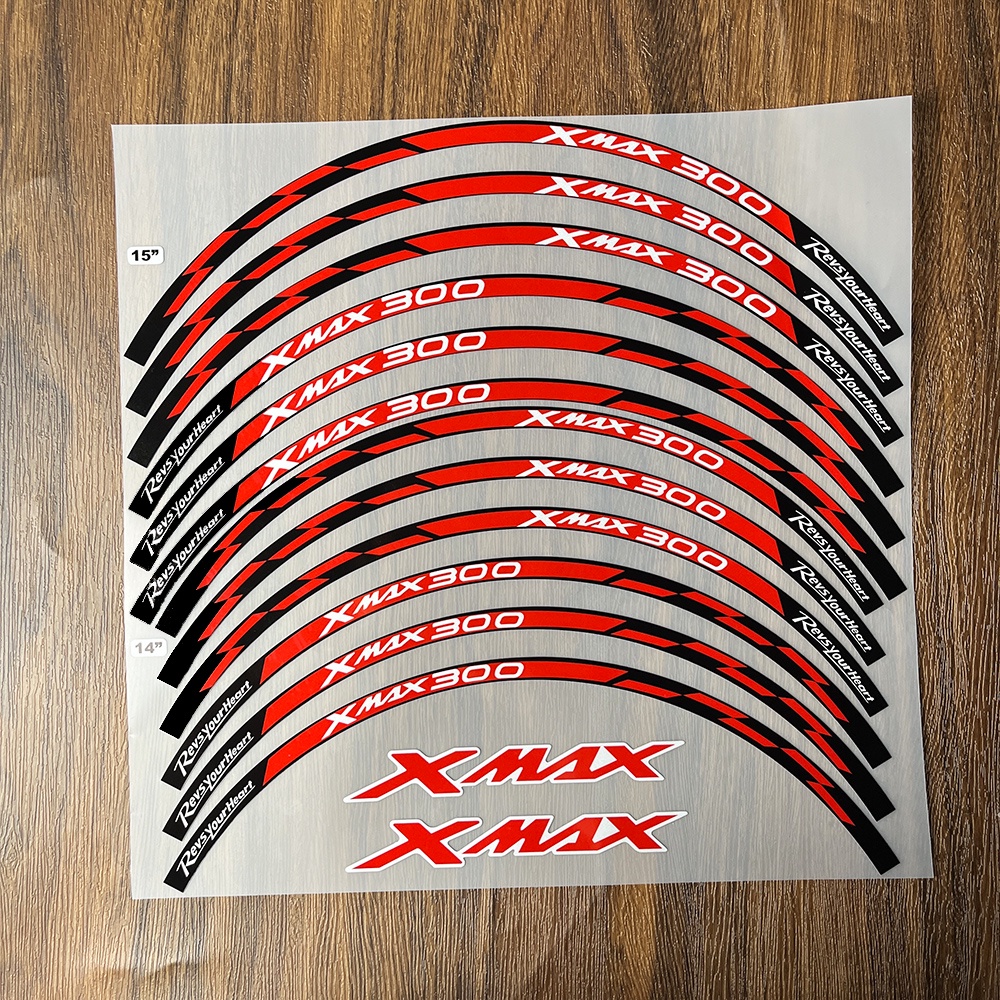 Yamaha Stiker Velg Roda Xmax Motor Tape Reflektif Decalss Lem Lembut Decal Sidebar Dekorasi Untuk Xmax300 Tmax Tmax155 Nmax