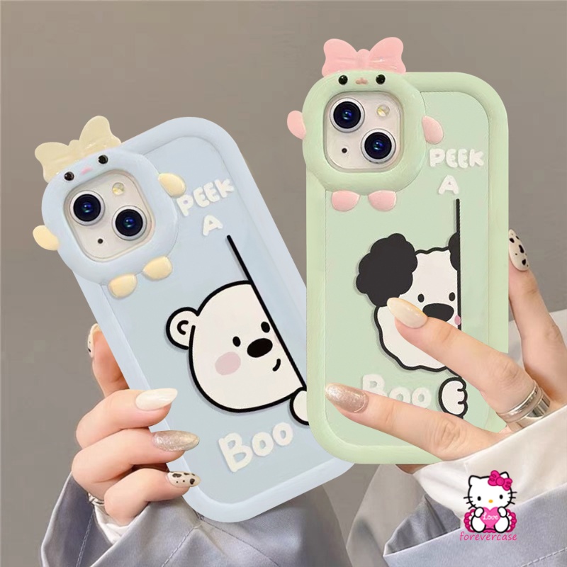 Soft Case Motif Kartun 3D Untuk iPhone 11 13 12 14 Pro MAX 6 6s 7 8 Plus XR 14 Plus X XS MAX SE 2020