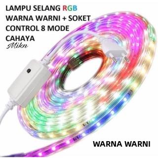 Lampu LED STRIP SELANG 2835 10M 220v 10 M RGB Satu Set Tinggal Colok