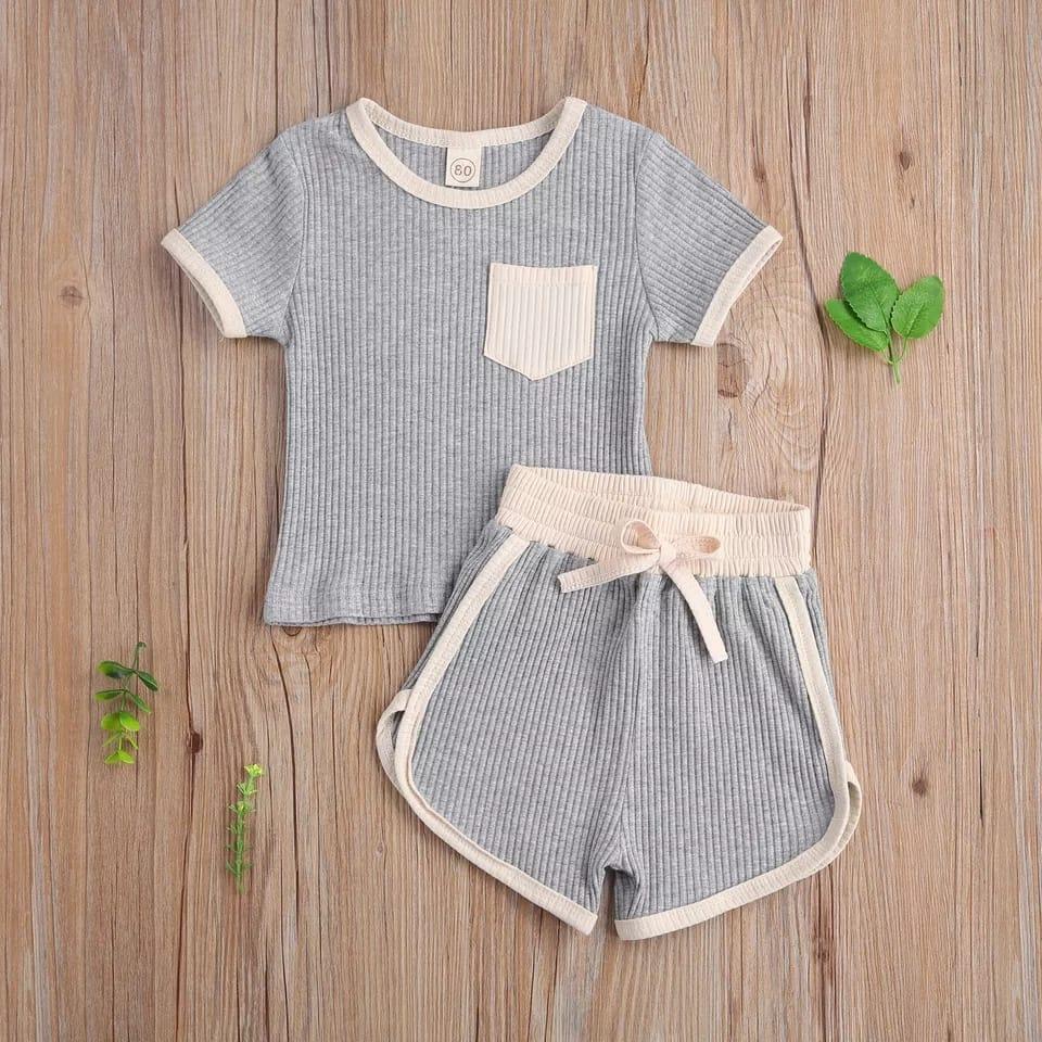 IL - SET BERDY ANAK COMBI RIB / SETELAN ANAK COMBI LIST POCKET CEWEK COWOK TERBARU