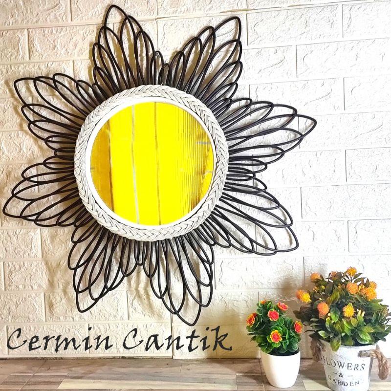 Alfi Cermin Hias Cantik | Aesthetic Mirror | Kaca Hiasan Dinding | Kaca Dekorasi Rumah