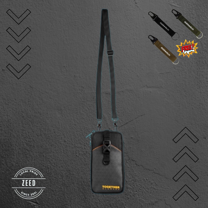 Hanging Wallet Pria Sako Kartu Hp Hitam Waterproof