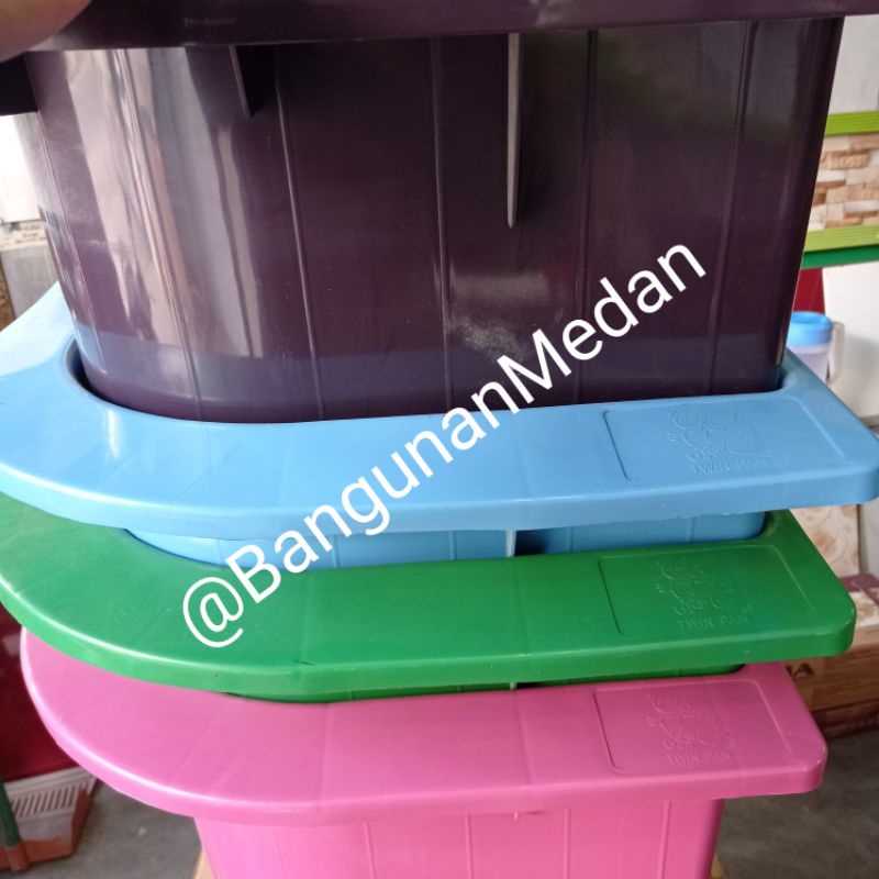 BAK AIR MANDI TEBAL SUDUT KECIL 80 MEREK TWINPAN MAROON BIRU PINK HIJAU