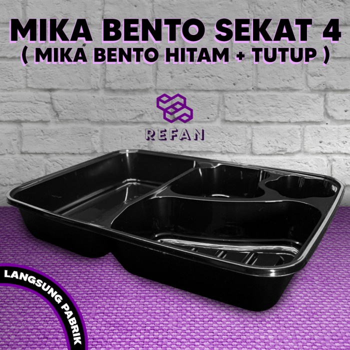 Bento Bento Mika 4 Sekat / Lunch Box Bento / Bento Tray / Mika Bento