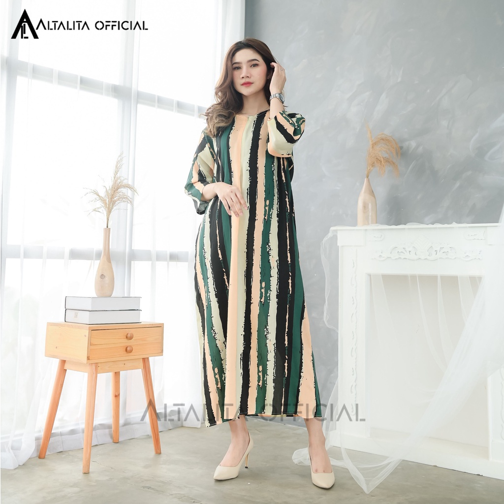 Long Daster Gamis Rayon Busui Semata Kaki Motif Viral Kekinian Murah | Homedress Daster Adem Terbaru Lengan 3/4 | Longdress Daster Panjang Busui Best Seller Non Ruffle