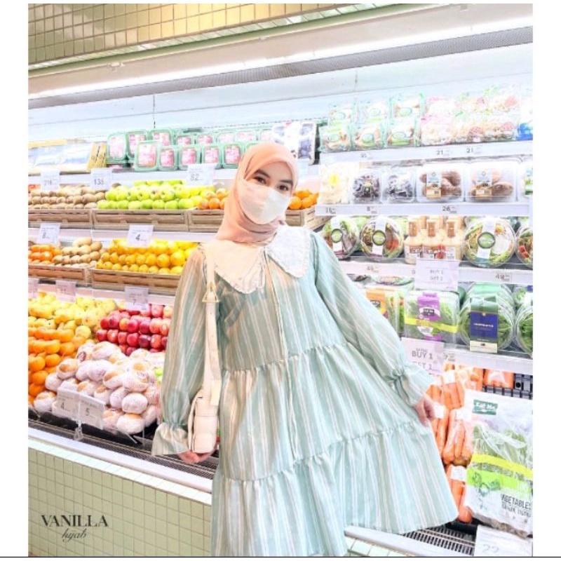 Midi Tunik size XL by Vanilla Hijab - Pastel Sage