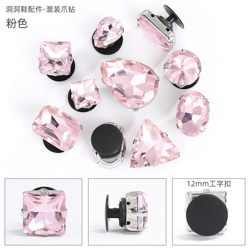 10pcs Crocs Jibbitz Glass Diamond Untuk Pria Dan Wanita Charms | Jibbitz Untuk Crocs