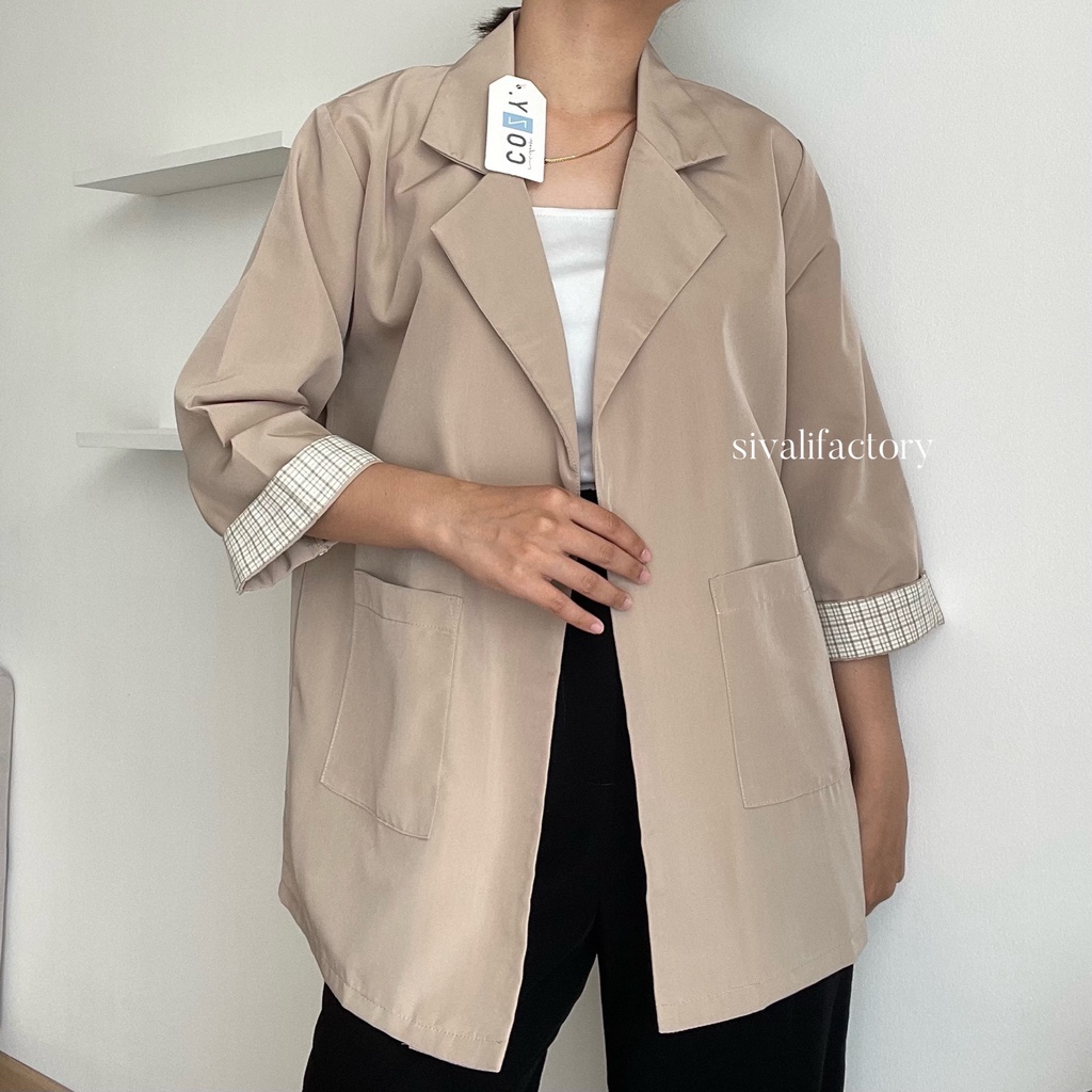 SIVALI Fergie Blazer 2147 - Korean Blazer Wanita - Outer Blazer - Blazer Kerja