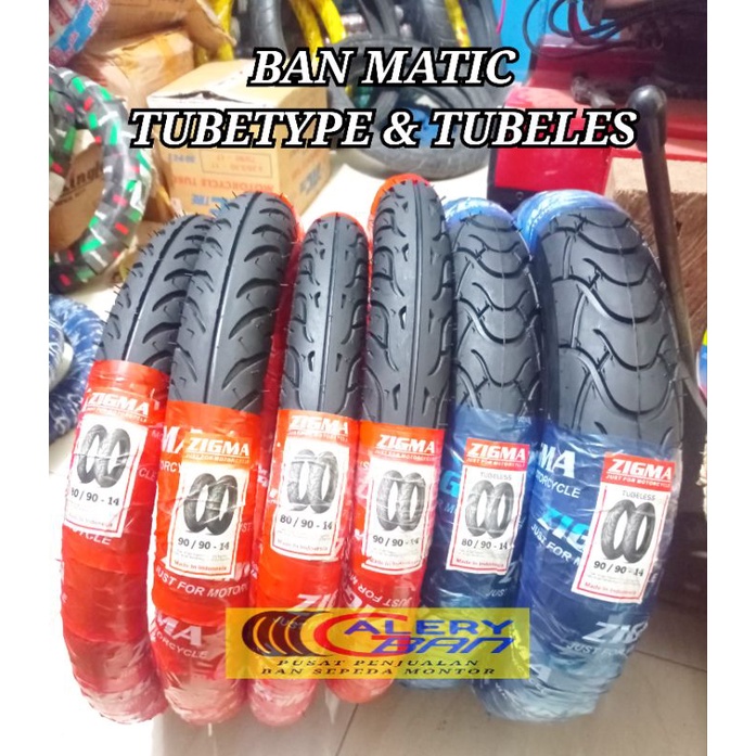 BALN MONTOR MATIC TUBELES DAN NON TUBELES 80/90-14 dan 90/90-14 ban luar ring 14 ban metic beat vari