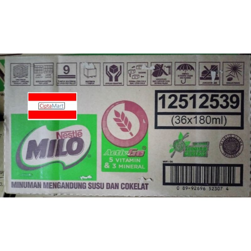 

Milo Activ-Go UHT cmbk 36 x 180ml ( 1 dus )