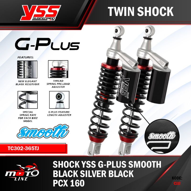 SHOCK SHOCKBREAKERS YSS G PLUS GPLUS PCX 160 PCX160 SMOOTH 365mm