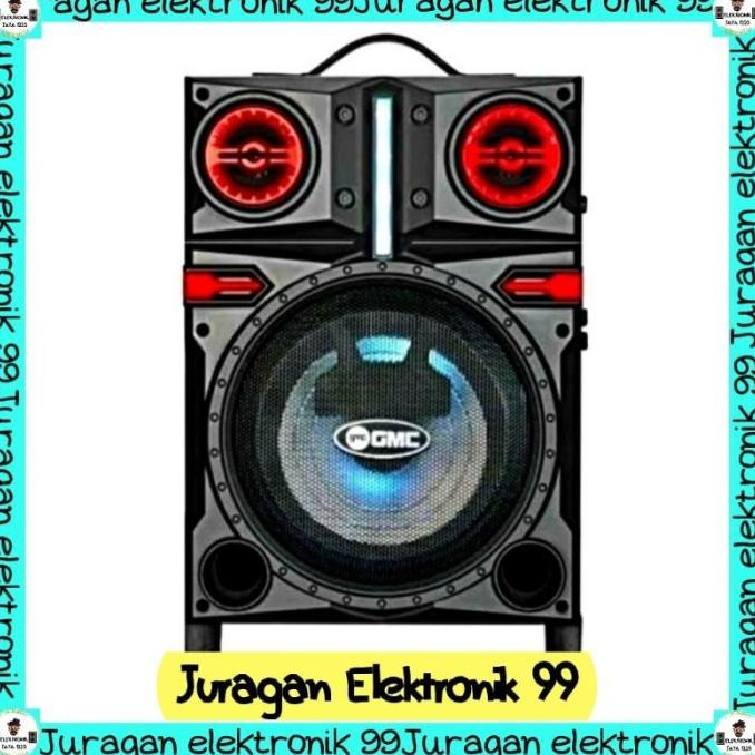 SPEAKER PORTABLE GMC 897Q BLUETOOTH RADIO AUX EXTRA POWER FREE MIC WIR EE6464F