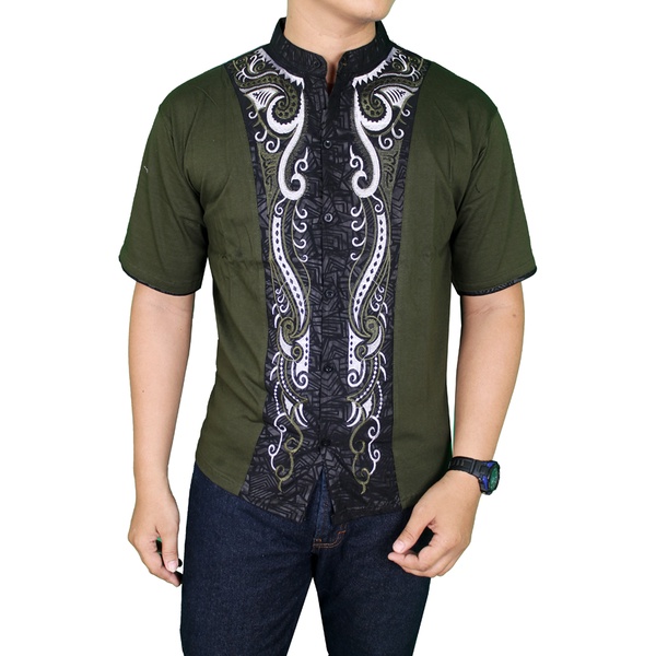 Baju Koko Tangan Pendek Katun Krem – KOK 1752