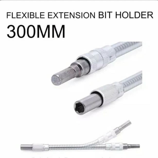 [COD] Sambungan Extension Fleksibel 300Mm 1/4 Inch Mata Bor Obeng Bit Holder / Perlengkapan Rumah Ta