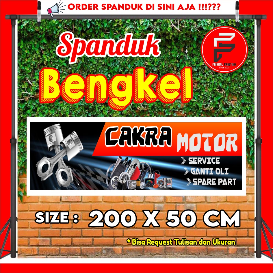 Jual Spanduk Bengkel Motor / Banner Service Motor / Banner Bengkel ...