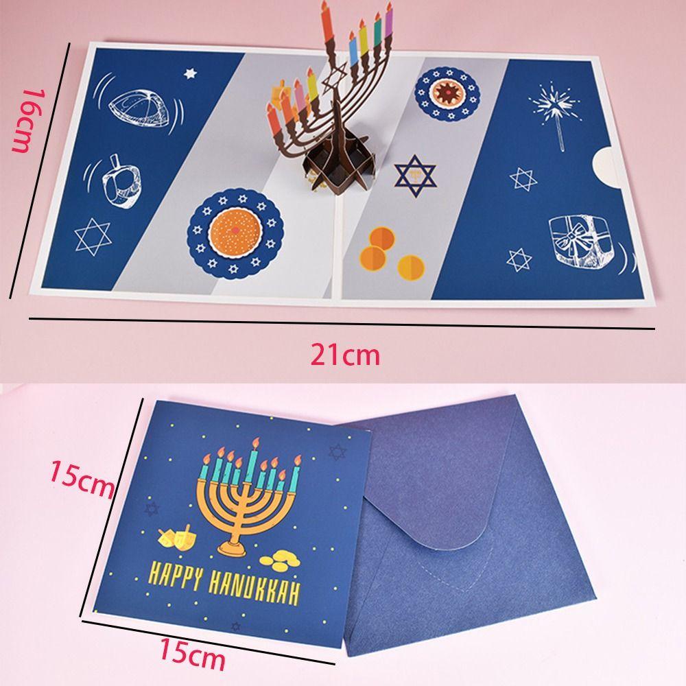 Preva 3D Happy Hanukkah New Hanukkah Day Candlestick Modelling Festival Hadiah