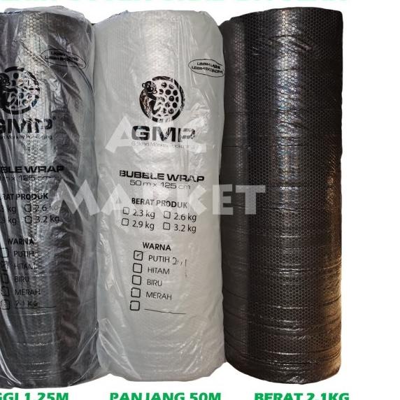 

Bubble Wrap Plastik Roll 50m x 125 cm Packing Buble - GMP 2.1KG PUTIH