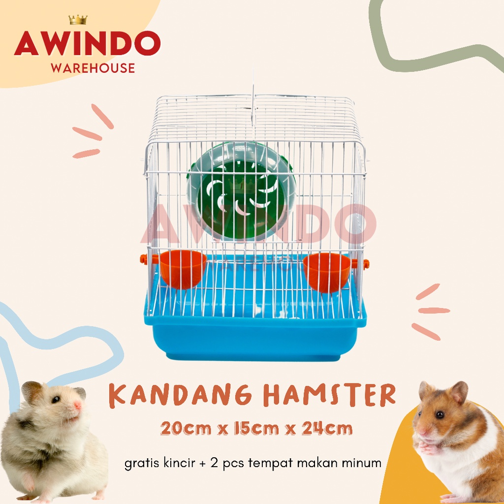 KANDANG HAMSTER 04 - Rumah Kandang Hamster Tikus Burung Sugar Glider Landak Mini Sweet Original