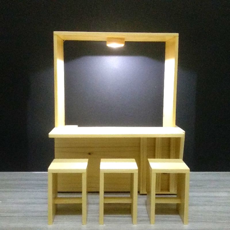 MINIATUR STAND/ BOOTH CAFE KAYU JATI BELANDA