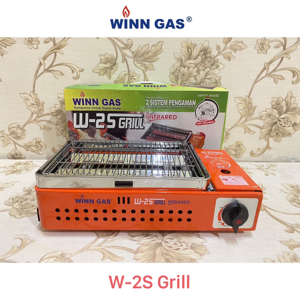 Winn Gas Kompor Grill Portable Stainless 2 safety W2S Grill
