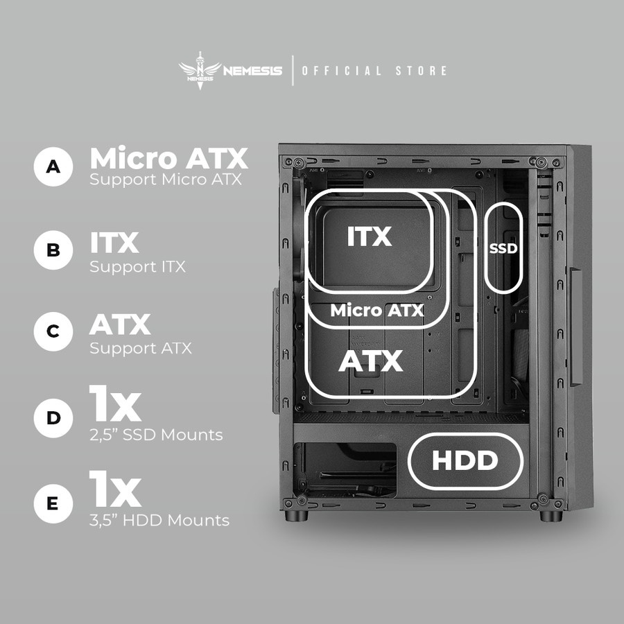 Casing PC Gaming NYK Nemesis T10 Scylla USB 3.0 Front