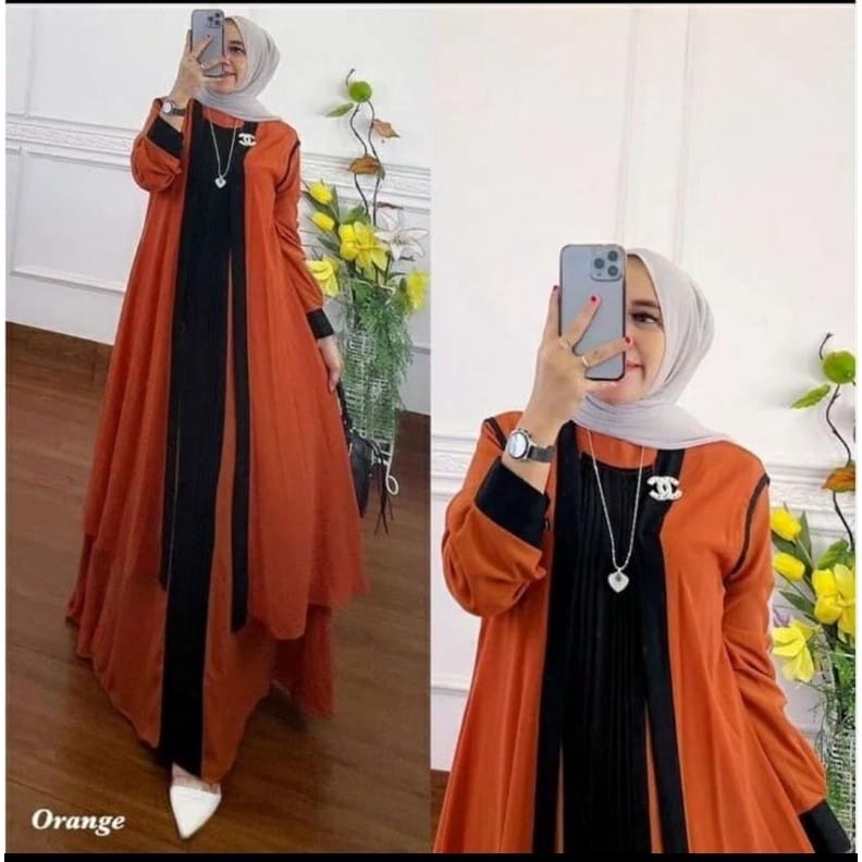 Kanaya Dress Gamis Dewasa Bahan Ceruty Babydoll Baju Kondangan Wanita Ootd Kekinian Fashion Wanita Kekinian Gaun Pesta Muslimah