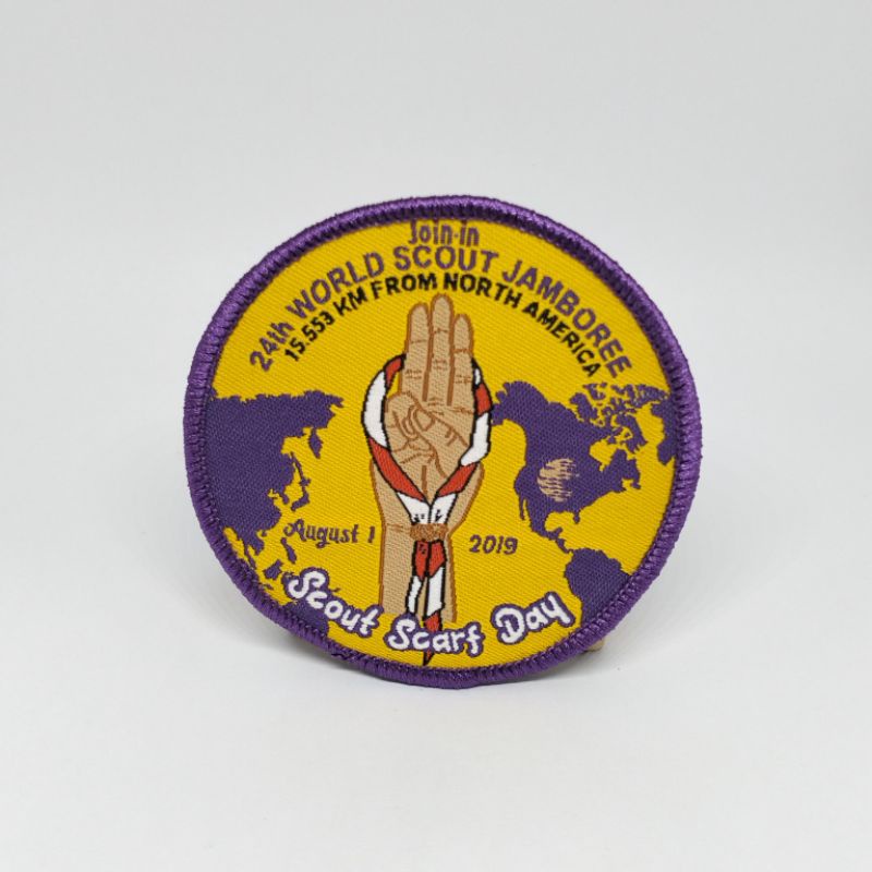 World Scout Jamboree And Scout Scarf Day Patch Emblem Merrowed