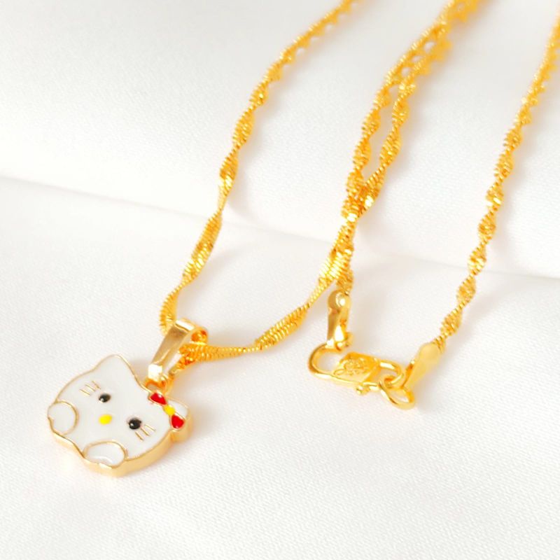 Kalung Anak Xuping Karakter Animasi Cantik dan Lucu Warna Emas