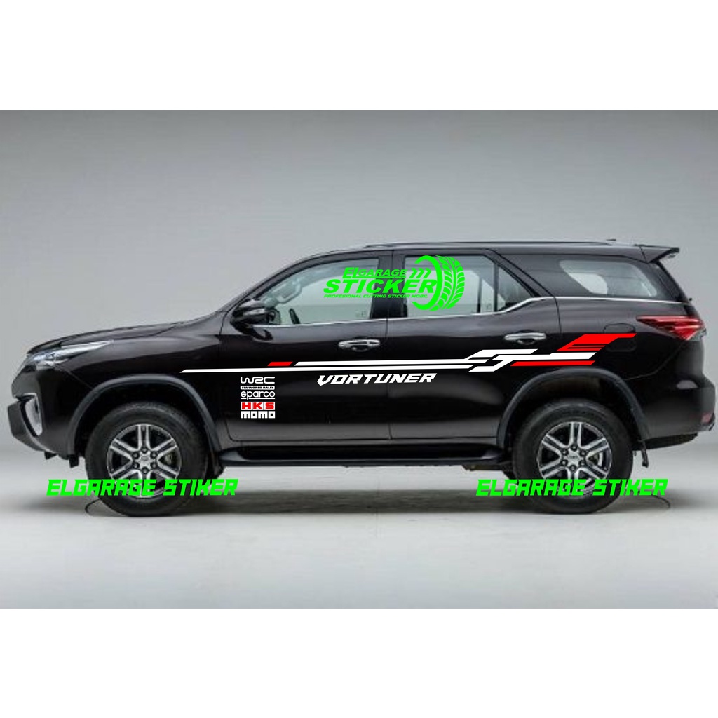 Stiker mobil toyota fortuner stiker list body mobil fortuner cutting stiker variasi mobil fortuner