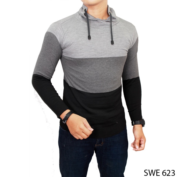 Sweater Pria Rajut Rajut Kombinasi – SWE 627