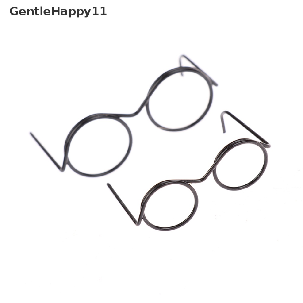Gentlehappy 10Pcs Fashion Bingkai Bulat Tanpa Lensa Retro Kacamata Boneka Keren Untuk Boneka 30cm id