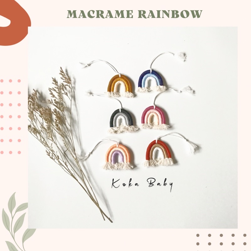 KOKA GANTUNGAN KUNCI MACRAME RAINBOW GANCI RAINBOW MACRAME RAINBOW GANCI SOUVENIR