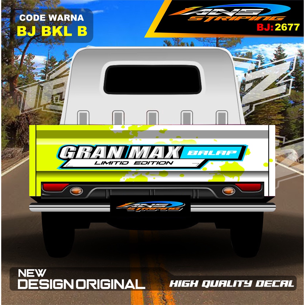 STICKER GRANMAX PICK UP / STIKER BAK BELAKANG GRANMAX / DECAL STICKER MOBIL GRANMAX