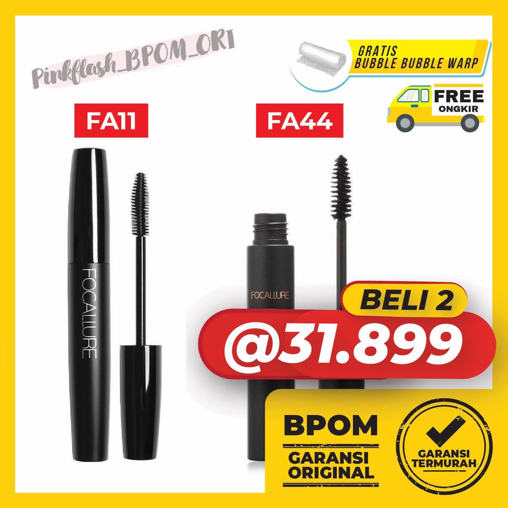 FOCALLURE Bomb Lashes Mascara FA11 focallure Volumizing volume &amp; length waterproof Mascara FA44 focallure maskara menebalkan tahan lama tahan air