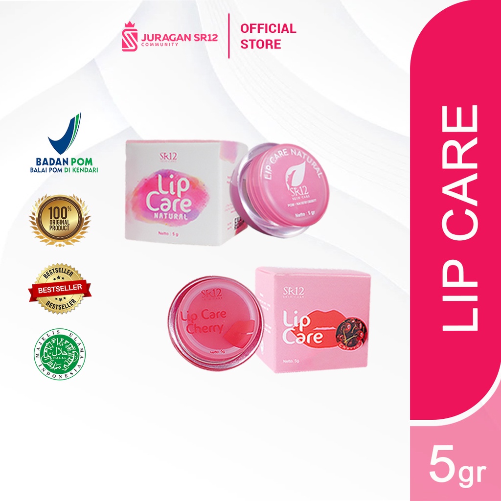 LIPCARE CHERY RED SR12 LIP CARE BALM CHERRY CHERY LIBBAM PELEMBAB KRIM CREAM PENCERAH BIBIR HITAM PRIA WANITA BIBIR PECAH KERING MURAH ORIGINAL BPOM BEST SELLER!!..