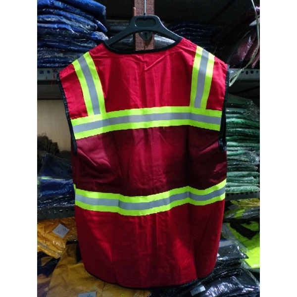 ROMPI SAFETY PREMIUM BAHAN DRILL MERAH SCOTLIGT IJO