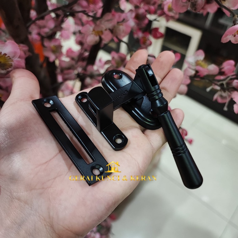 PALOMA RBP 625 RAMBUNCIS SLOT KUNCI PENGAMAN JENDELA HITAM BLACK MATTE