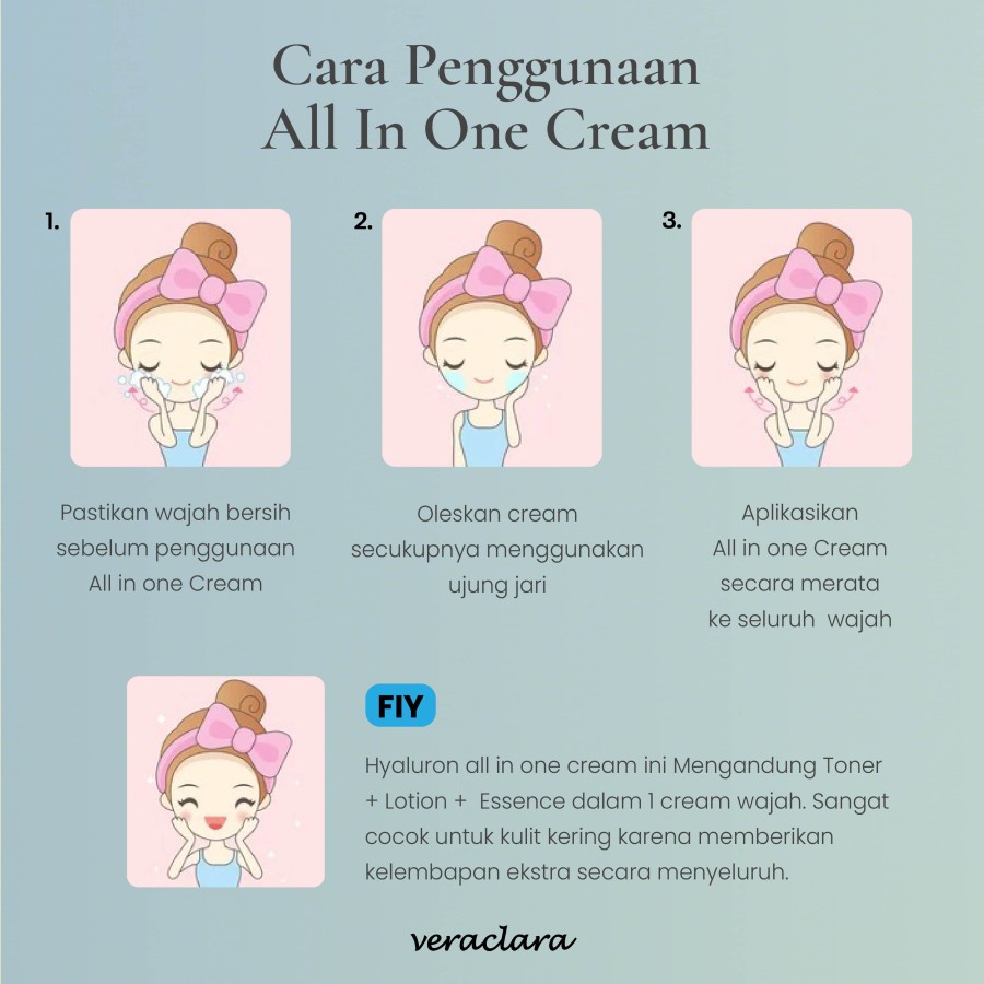 Veraclara Hyaluron All In One Cream 27gr