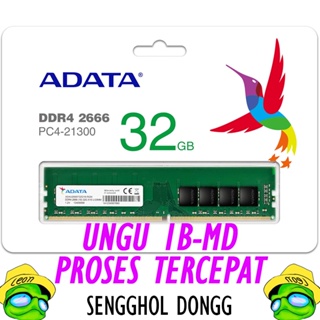 RAM E M D E ADATA UNGU CHP DDR4 1MD - LEON 32GB CHPZ (Proses 1 menit saja)